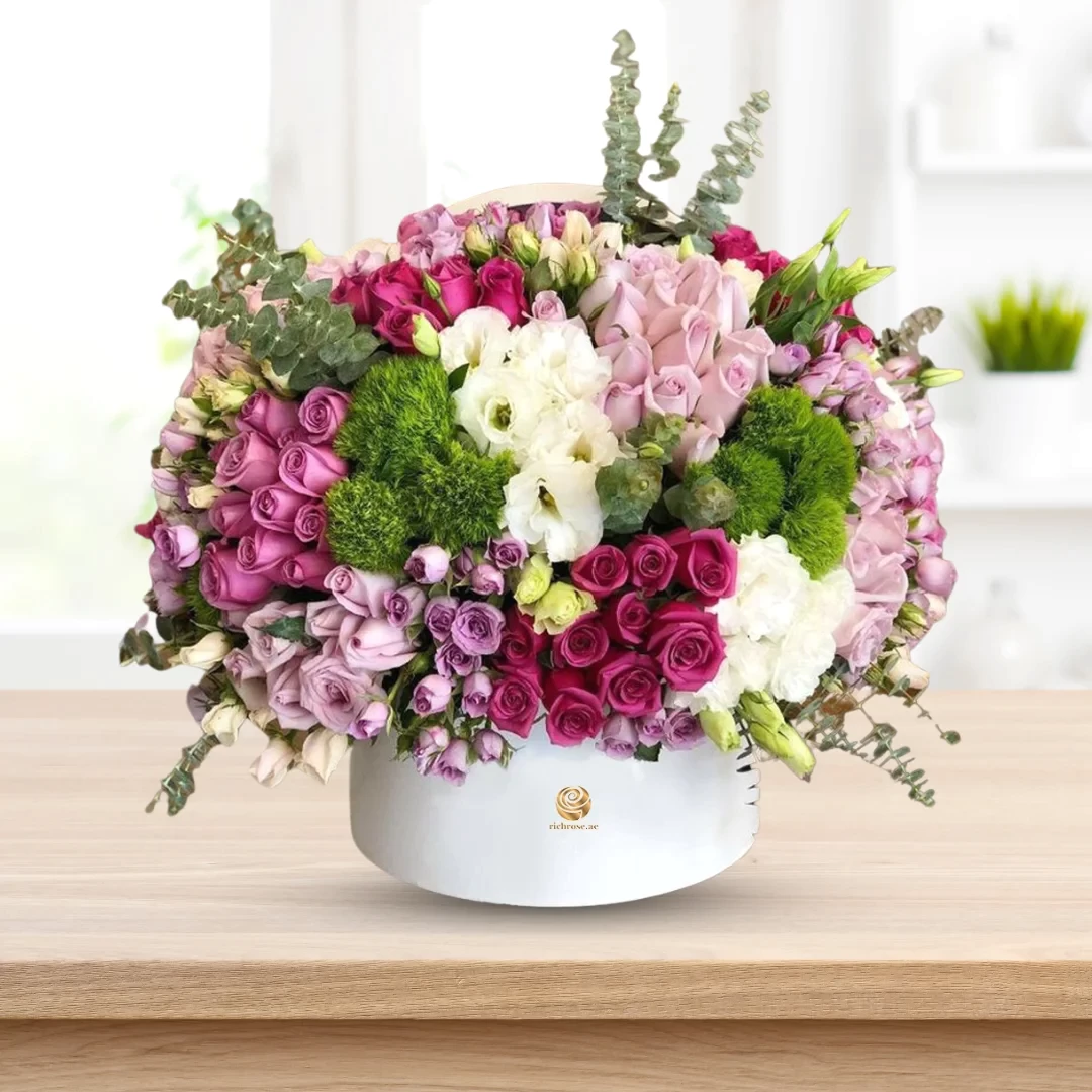 Mixed Flowers Premium Box Arrangement