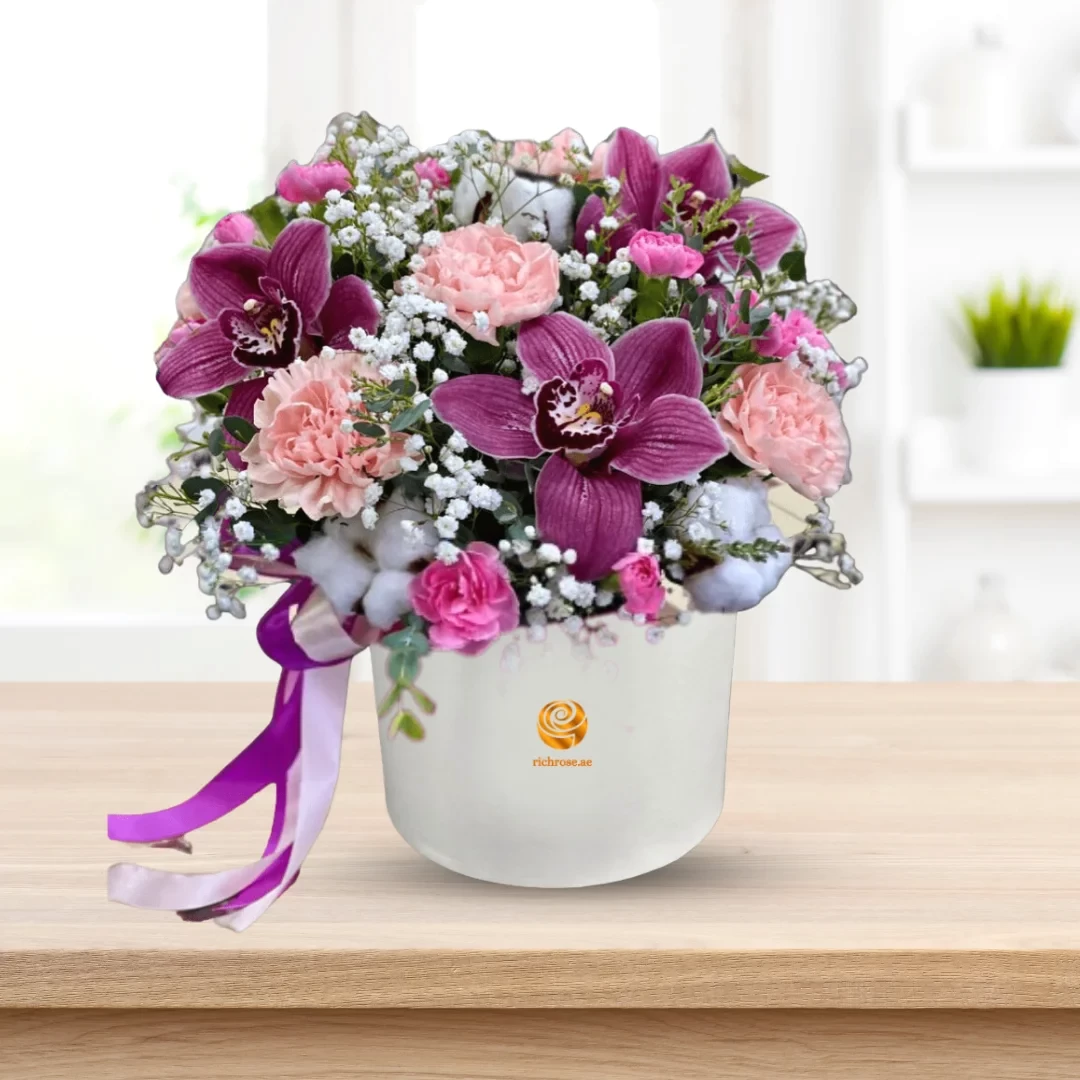 Liverpool - Carnation and Cymbidium Flowers Box
