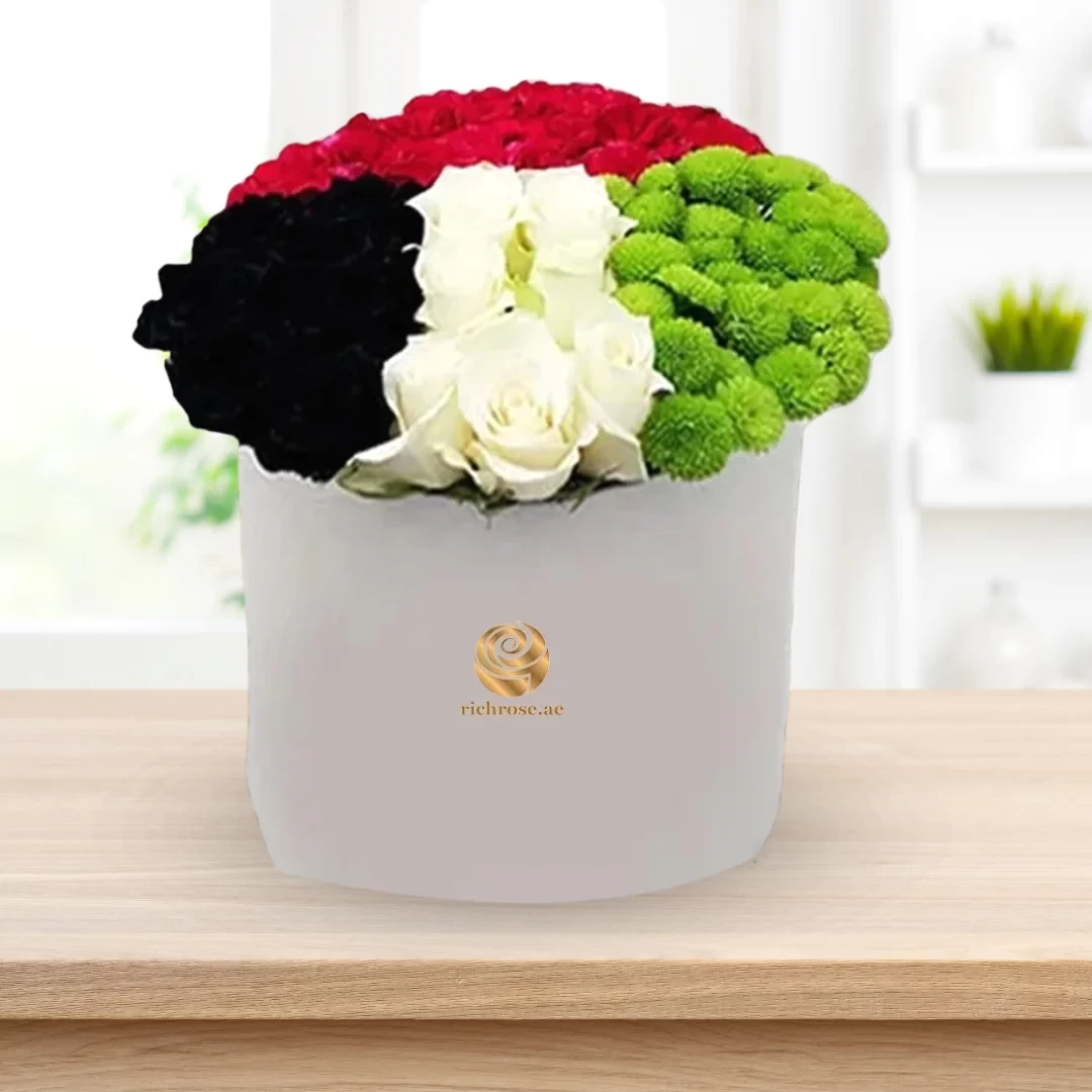 UAE National Day Hat Box Arrangment