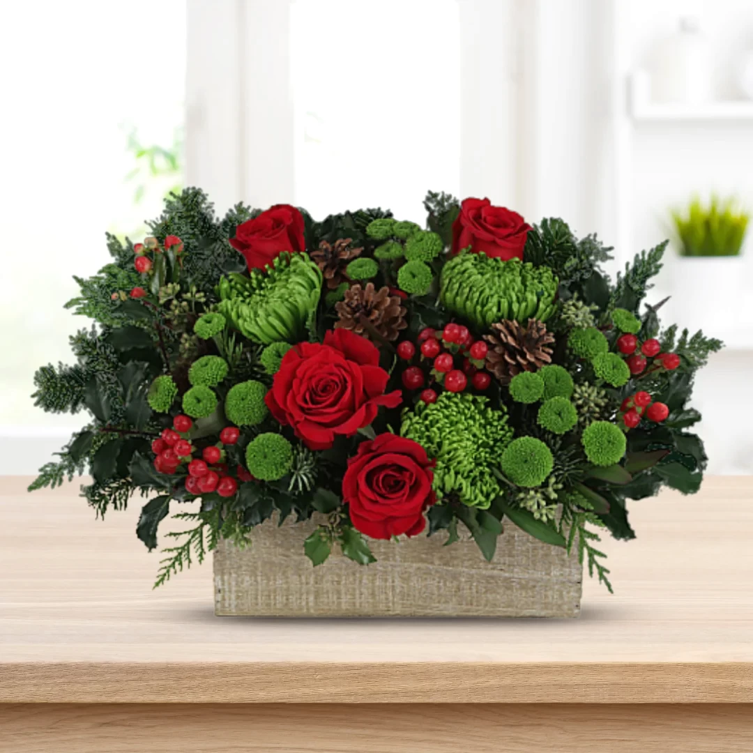 Red and Green Mix Flower for Christmas and New Year