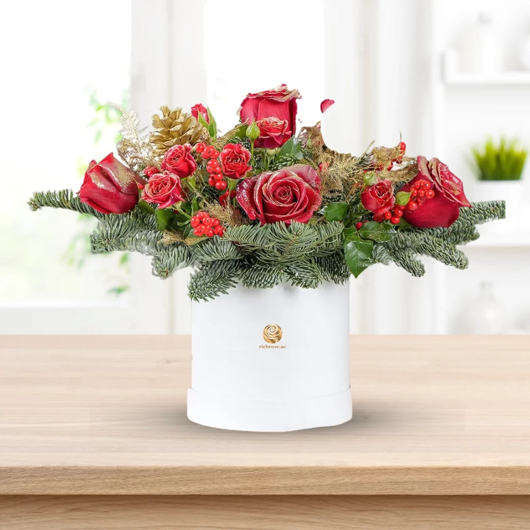 Christmas Flowers Standard Box Arrangement