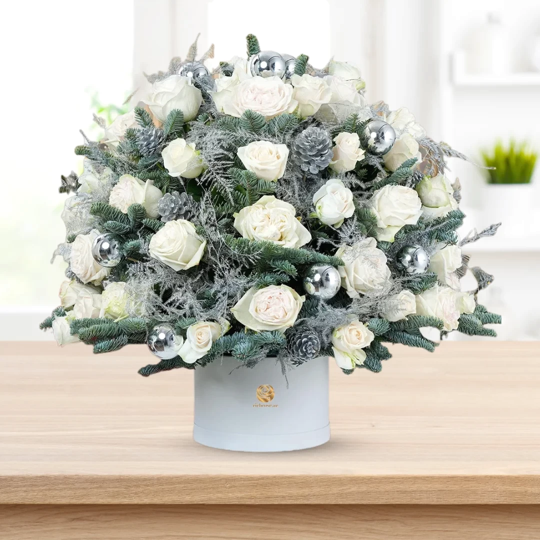 Christmas and New Year Flowers Box