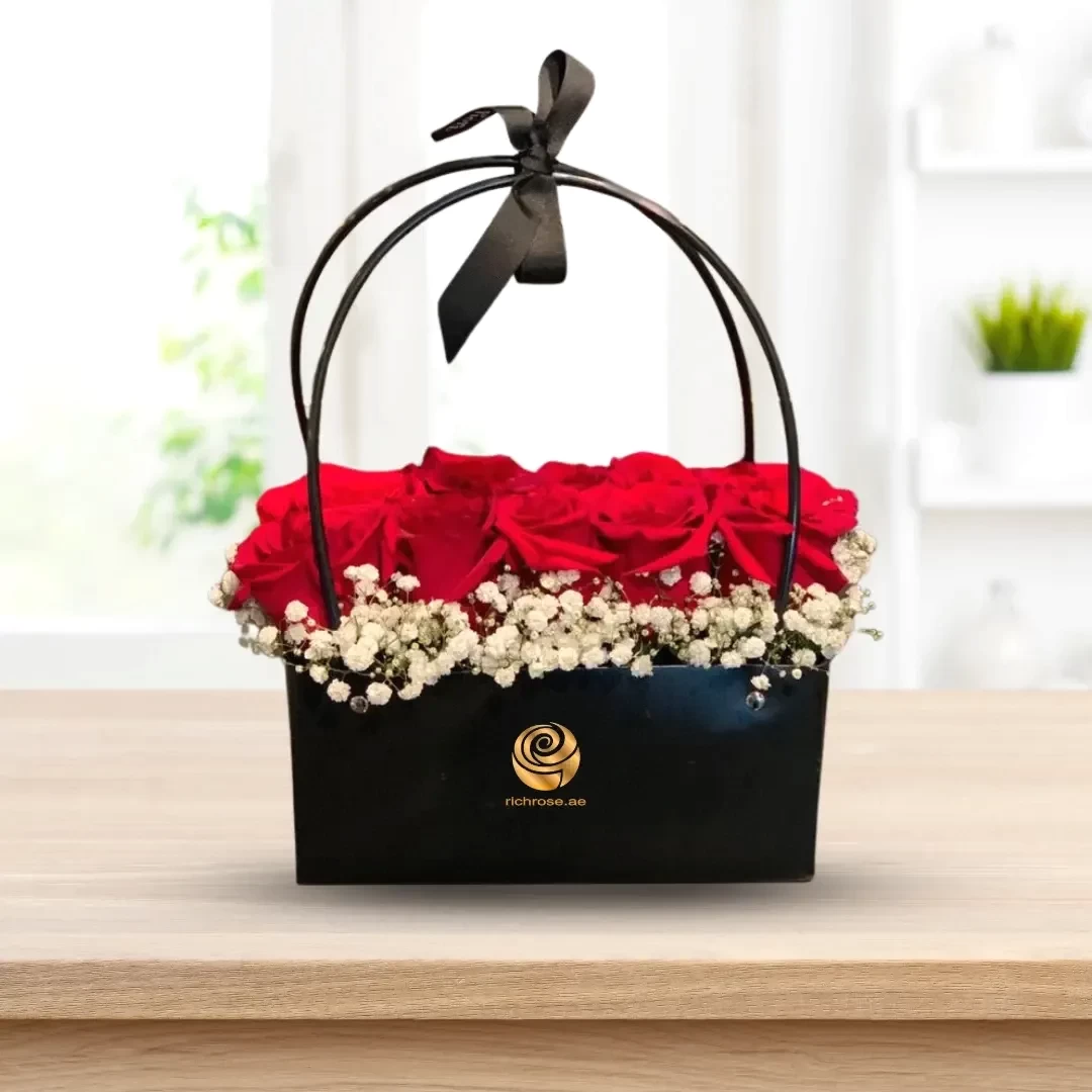 WICKED - Luxury Red Rose Handbag Arrangement