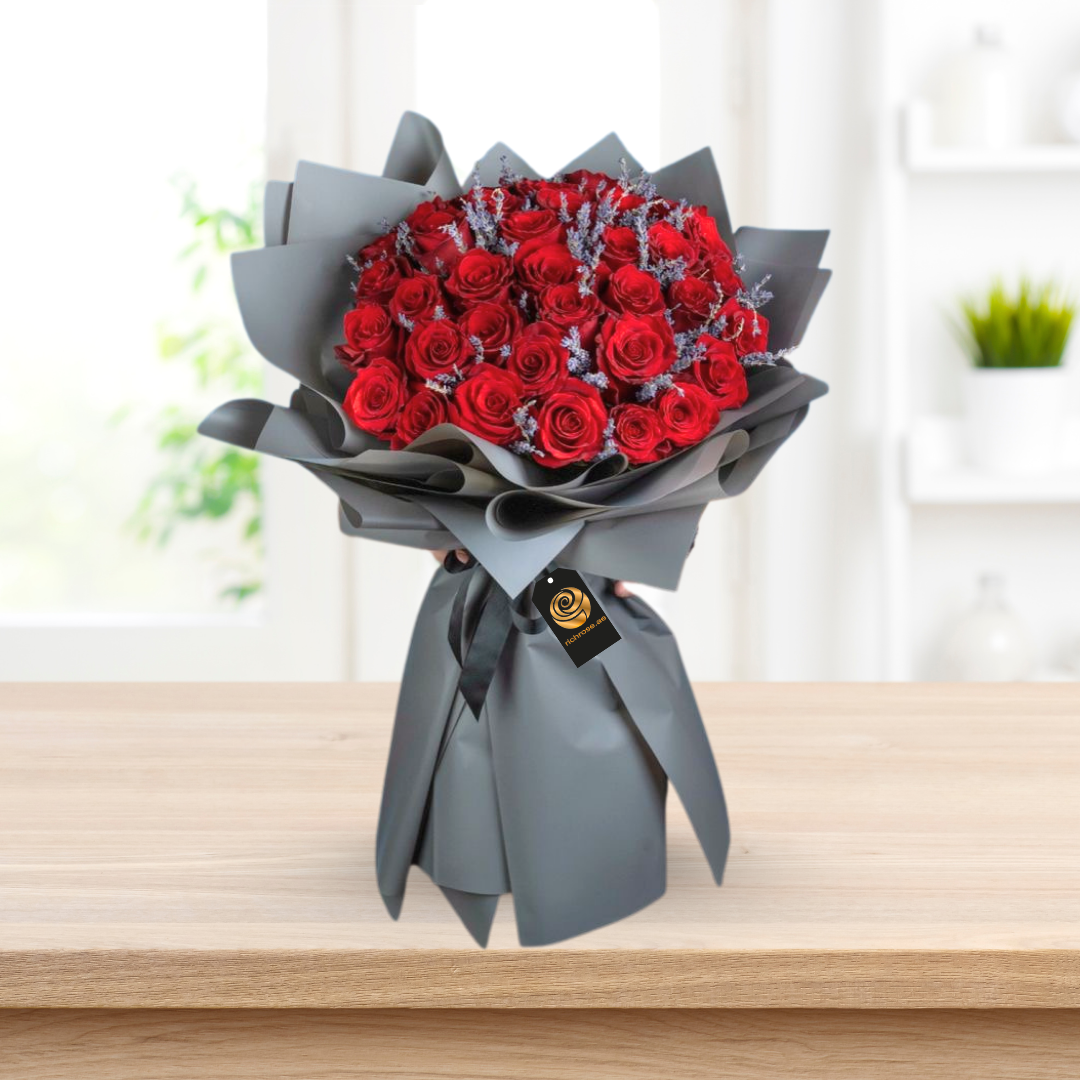 Crimson & Graphite Bouquet