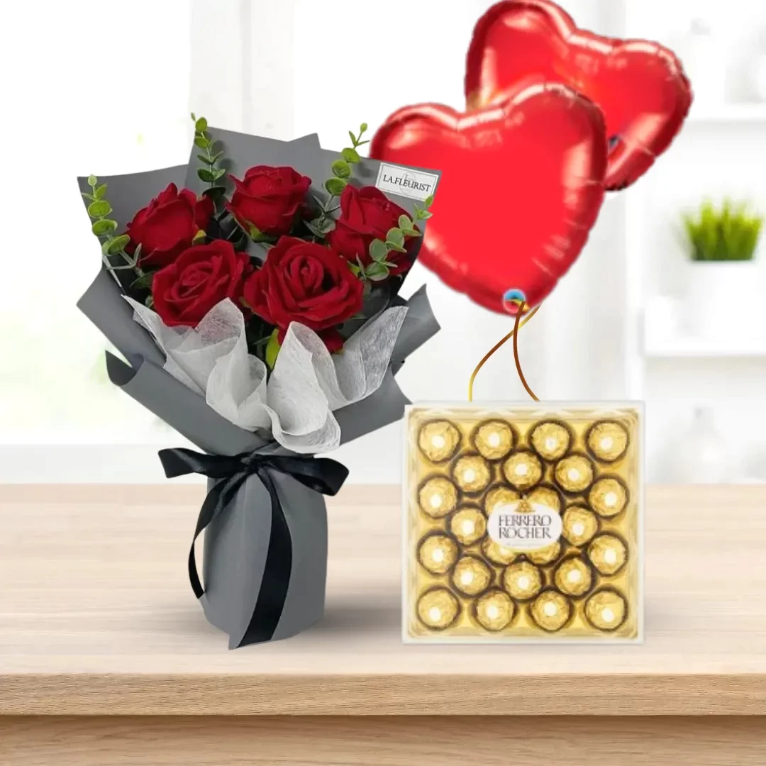 Corvette with 2 Balloons and 24pcs Ferrero Rocher