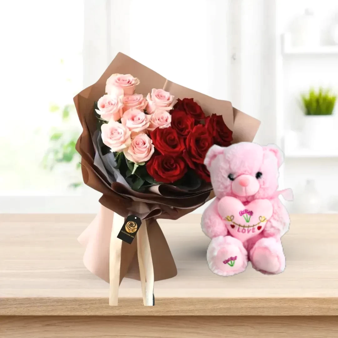 Zita with Pink Teddy 40cm