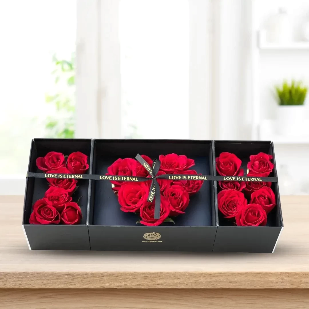 Single Red Forever Rose 20 cm - Eternal Rose - Preserved Rose
