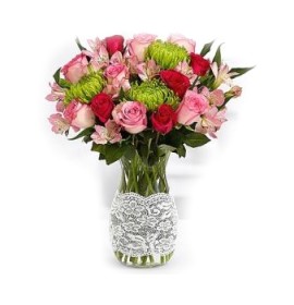 EXQUISITE- Classic Flower Bunch in Glass Vase