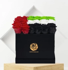 National Day Flowers in Black Box