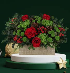 Red and Green Mix Flower for Christmas and New Year