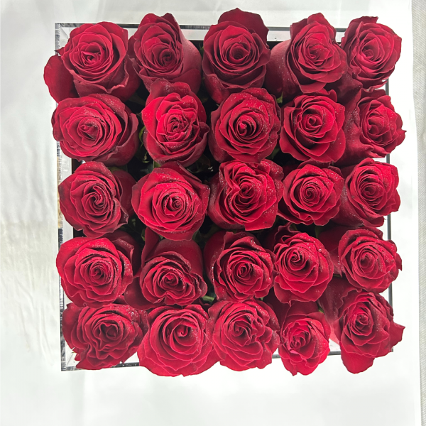 San Jose - Valentine's Red Roses in Acrylic Box
