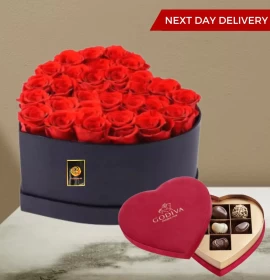 Heart Flowers and Chocolate