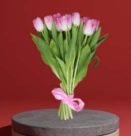 pink tulip bunch - birthday flowers delivery