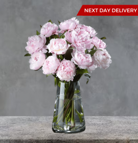 pink peony in flowers vase - online florist