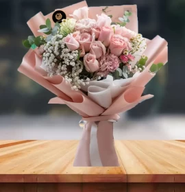 Pink Roses Aesthetic Bouquet