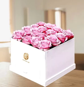 purple roses box - mother's day flowers