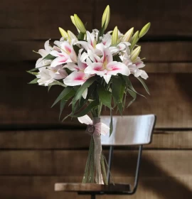 pink lily bunch - buy lily flowers