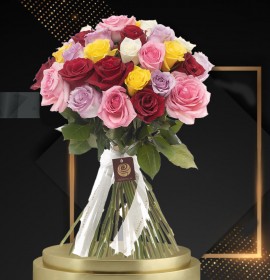 mixed roses bunch - flower delivery dubai
