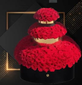 Cherished Roses - Luxury Roses Premium Box Arrangement