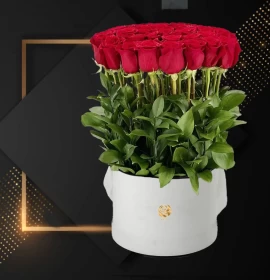red roses box - surprise flowers