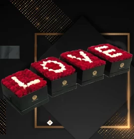 Love Square Boxes - Love Written Box