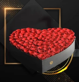 Premium red roses in box