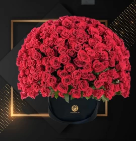 Red Roses Premium Box Arrangment