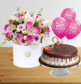 flowers and cakes - gift for birthdays