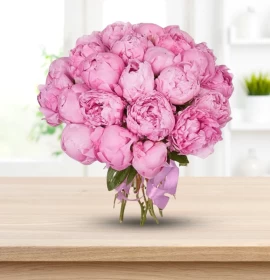 Osaka - Pink Peony Luxury Flowers Bunch