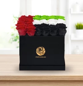 National Day Flowers in Black Box