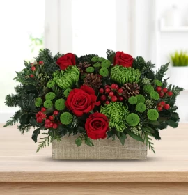 Red and Green Mix Flower for Christmas and New Year
