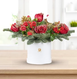 Christmas Flowers Standard Box Arrangement