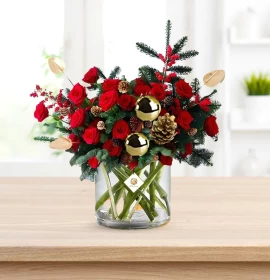 Stunning Christmas Flowers  Vase