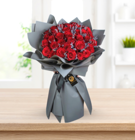 Crimson & Graphite Bouquet