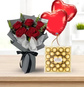 Corvette with 2 Balloons and 24pcs Ferrero Rocher