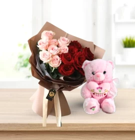 Zita with Pink Teddy 40cm